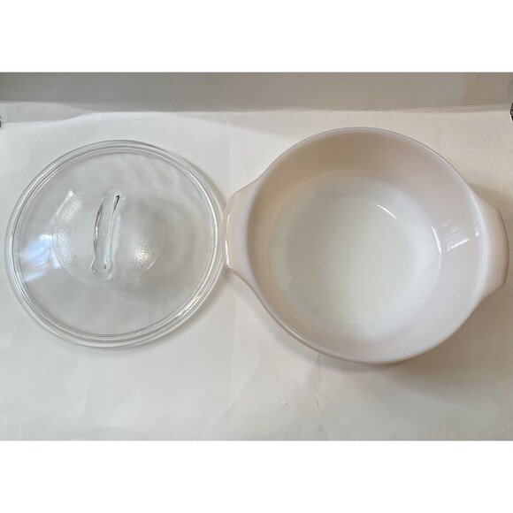 VTG 1960s Anchor Hocking Fire-King Copper Tint Lusterware Casserole Dish W/ Lid - Picture 5 of 15